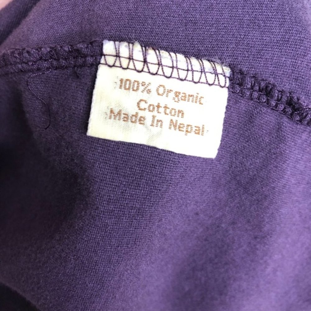 Synergy Organic Cotton Purple Bird Wrap Dress - Picture 5 of 6